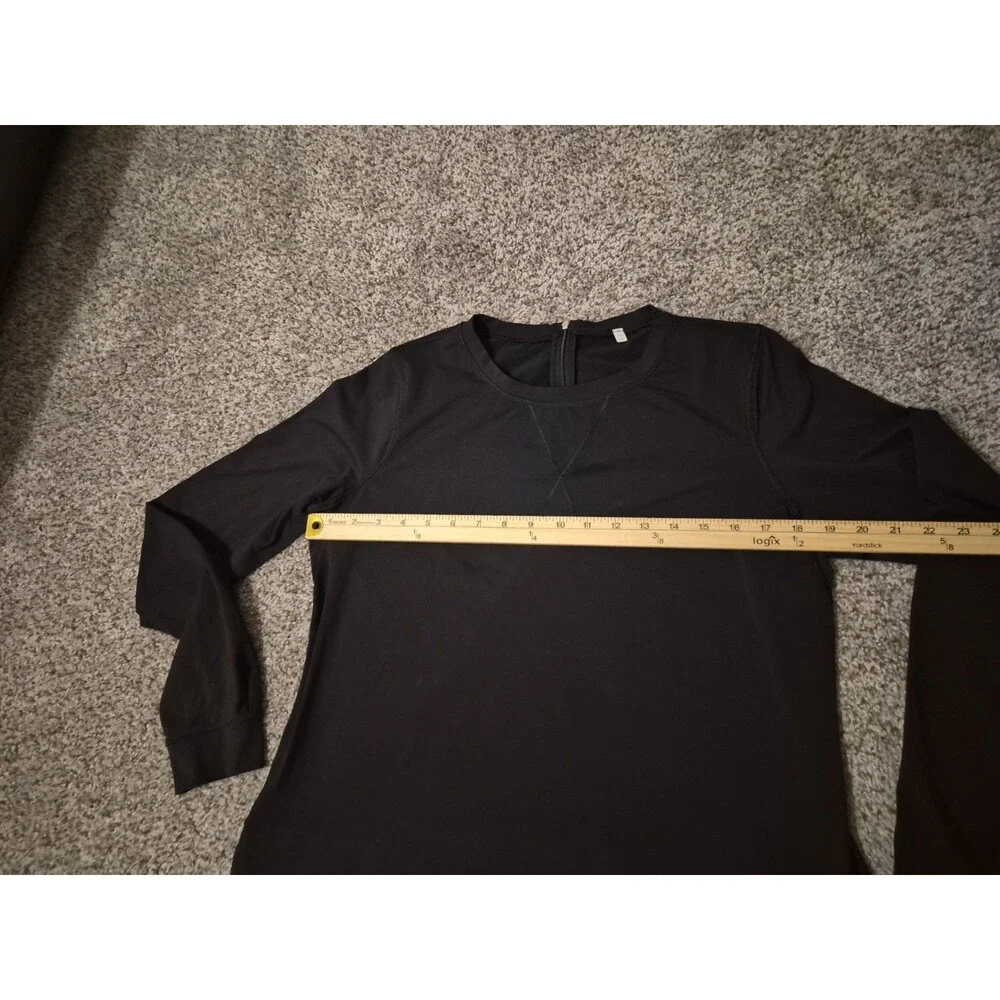 Lululemon Run : Warm Up crew Size 10 Black Rear Zip Athleisure Gorp Core - Picture 4 of 6
